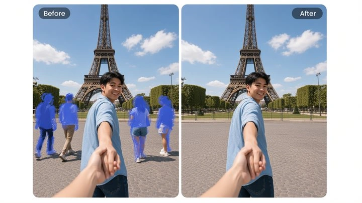 Löschen Sie eine Sache und lassen Sie den Hintergrund allein