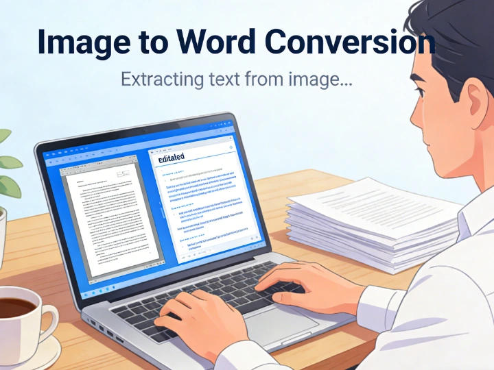 Smart Image to Word Text Conversion